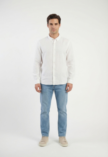 Chemise timberland mbrk linen 1001 white