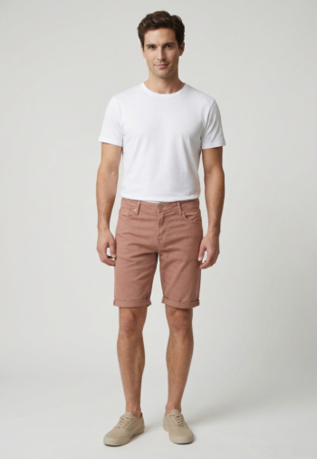 Shorts bermudas Le Temps Des Cerises arvid 5358  adobe rose