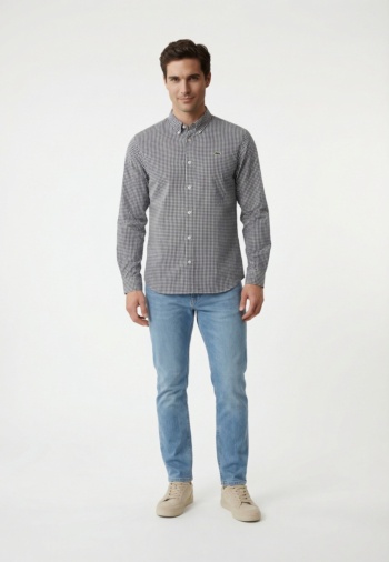 Chemise lacoste ch2299 522 blanc/marine