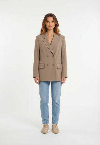 Blousons et vestes guess jeans nausica double breast g1ec walnut shell