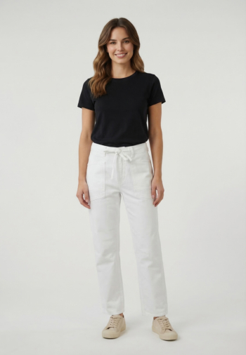 Pantalons Le Temps Des Cerises madie 1001  white