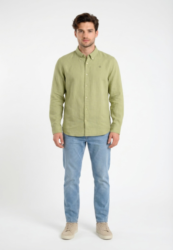 Chemise timberland mbrk linen bq01 sage