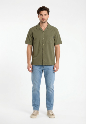 Chemise manches courtes timberland seersucker resort b391 cassel earth yd