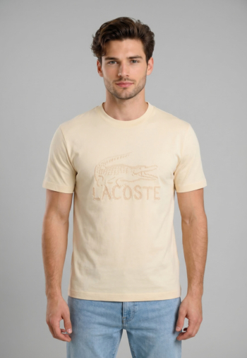 Tee shirt lacoste th1427 056 naturel clair