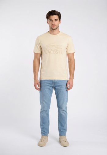 Tee shirt lacoste th1427 056 naturel clair