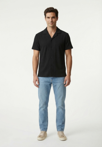 Chemise manches courtes Le Temps Des Cerises laris 0001  black