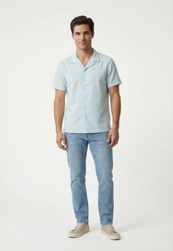 Chemise manches courtes Le Temps Des Cerises ralon 3175  ice