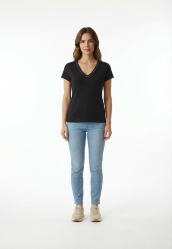 Tee shirt freeman t. porter taile ribbon co73 12 black