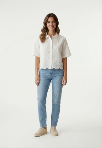 Chemisier manches courtes freeman t. porter choko beach lace co27 10 white