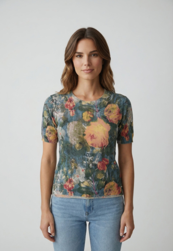 Tee shirt freeman t. porter pheed flowers cv78 55 green