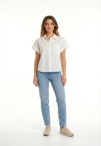 Chemisier manches courtes only keri bright white