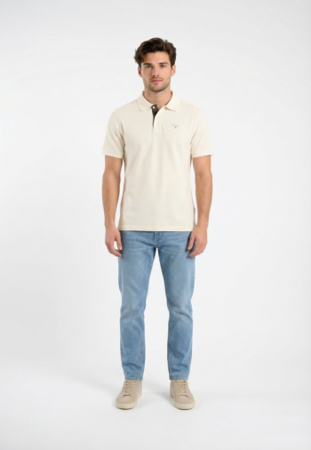 Polos barbour mml0012 wh71 whisper white/classic