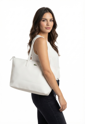 Sacs à main lacoste grand sac cabas l.12.12 concept 001 blanc