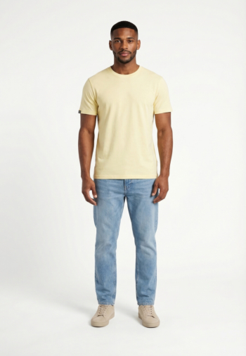 Tee shirt superdry classic essential qud pastel yellow