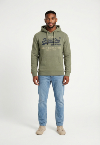 Sweat superdry vl heritage relaxed 9dn thyme green marl