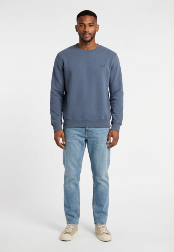 Sweat superdry essential logo crew 11v vintage indigo