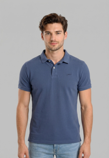 Polos superdry classic pique d8y bay blue