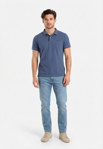 Polos superdry classic pique d8y bay blue