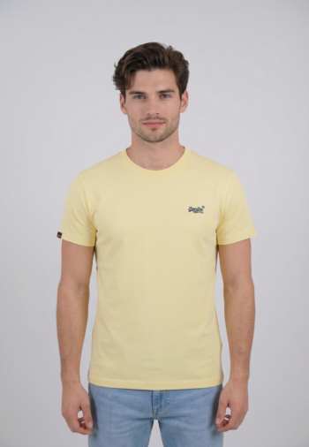 Tee shirt superdry m1011245a j7l pastel yellow/navy
