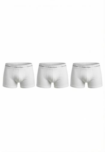 Calecons et slips calvin klein jeans low rise trunk 3p 100 white/white/white