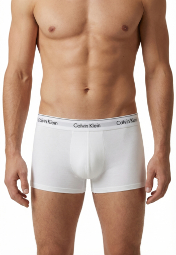 Calecons et slips calvin klein jeans low rise trunk 3p 100 white/white/white