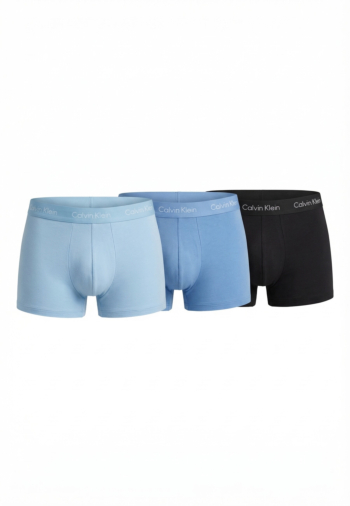 Calecons et slips calvin klein jeans low rise trunk 3p w80 black/glacier/blue bell