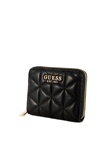 Portefeuille guess jeans paisleigh slg small zip around black
