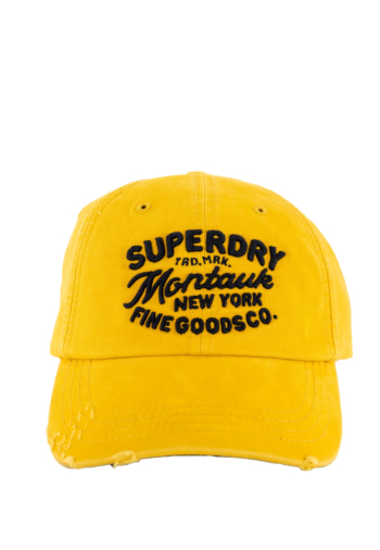 Casquettes superdry vintage applique baseball kfn old gold yellow