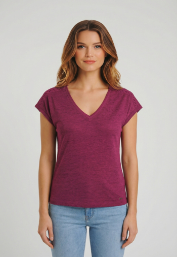 Tee shirt morgan 261-dsamir myrtille
