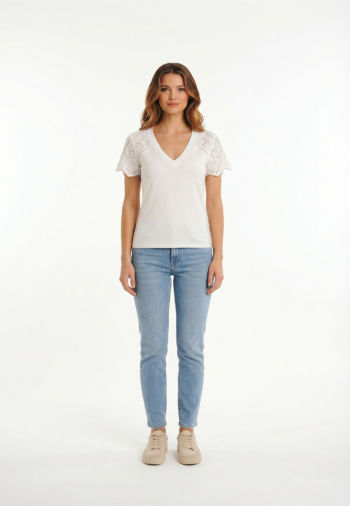 Tee shirt morgan 251-dmaty off white