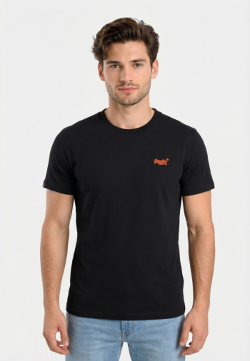 Tee shirt superdry m1011245a aoc black/hazard orange
