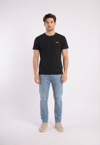 Tee shirt superdry m1011245a aoc black/hazard orange