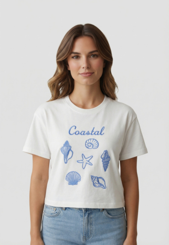 Tee shirt only annbel bright white coastal