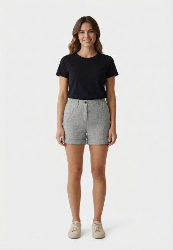 Short bermuda superdry mid rise linen 4al indigo stripe