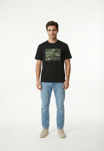 Tee shirt lacoste th1446 031 noir