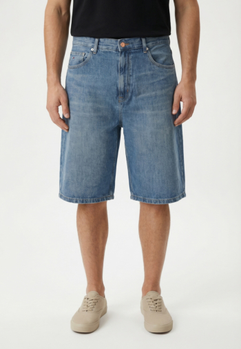 Shorts bermudas tommy jeans theo baggy 1bk denim dark