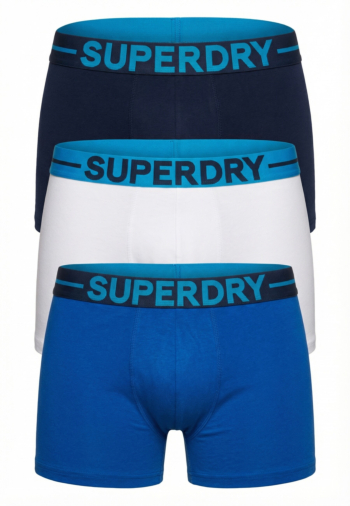 Calecons et slips superdry boxer triple pack k8q navy/blue/optic