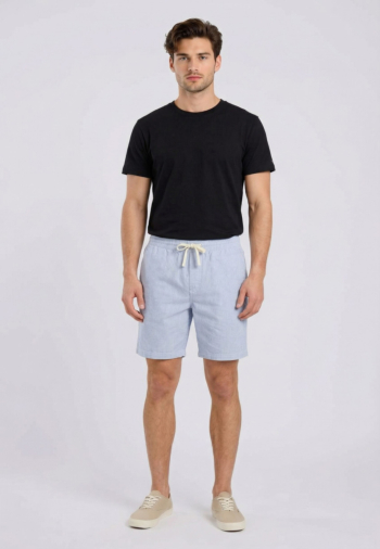 Shorts bermudas tommy jeans linen blend c38 blue twilight stripes