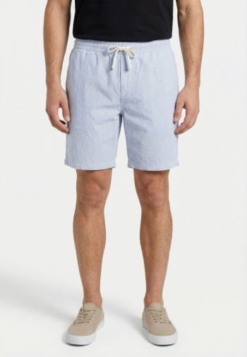 Shorts bermudas tommy jeans linen blend c38 blue twilight stripes