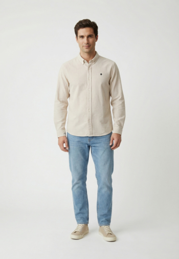 Chemise faguo ivoy ecr10 ecru/navy