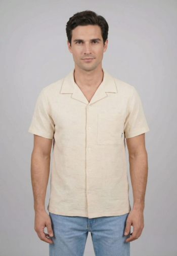 Chemise manches courtes faguo paiolive ecr00 ecru