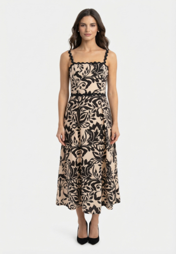 Robe morgan 261-rodiol noir/ivoire