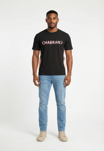 Tee shirt chabrand 63203 co106 noir rose