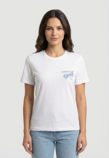 Tee shirt only dina bright white sunset