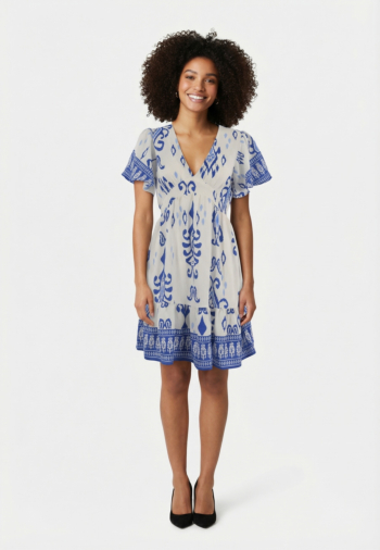 Robe only morrison cloud dancer blue ikat