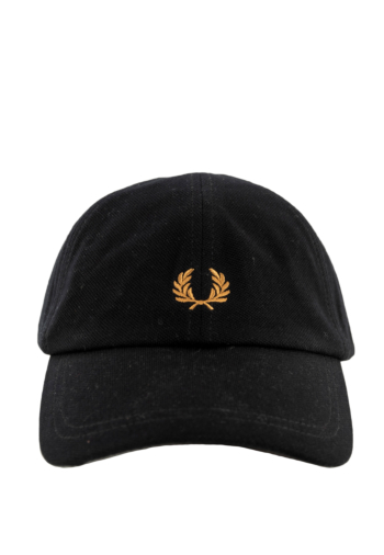 Casquettes fred perry pique classic u12 black/dk caramel