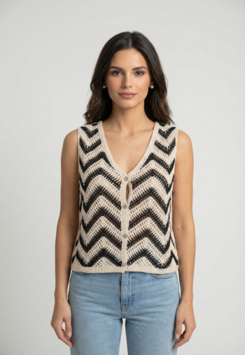 Gilets cardigans morgan 261-mlosi noir/ivoire
