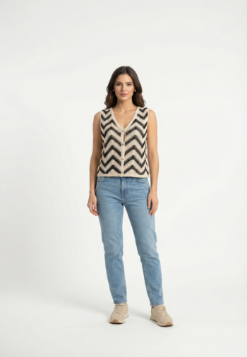 Gilets cardigans morgan 261-mlosi noir/ivoire