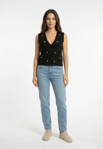 Gilets cardigans morgan 251-mclari noir