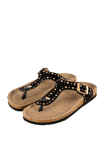 Tongs lpb naira noir suedine